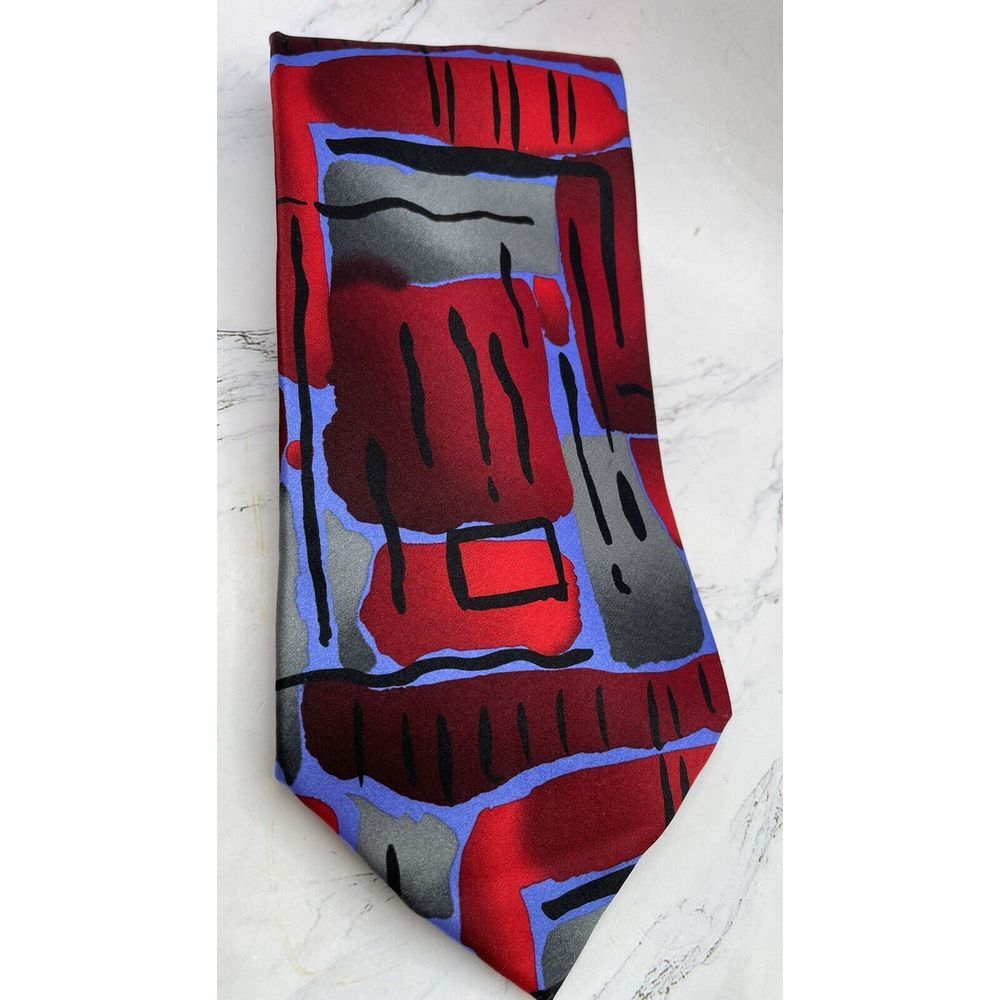 J Garcia Tennis Shoe Escape Collection 16 100% Silk Tie Red Blue 64 x 4,‎ X-Long